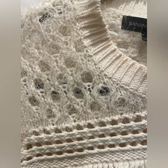 NWOT Banana Republic mixed material sweater - Picture 3 of 7